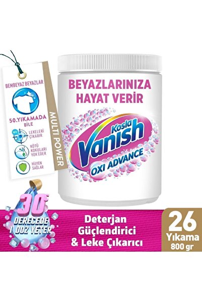 Vanish Kosla Multipower Oxi Advance Beyazlar Için Leke Çıkartıcı & Deterjan G...