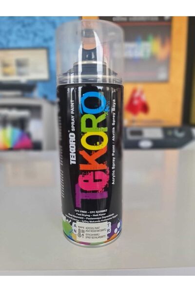 TEKORO Yüksek Isıya Dayanıklı Sprey Boya 400 ml 600 C° Kod.1200 Siyah