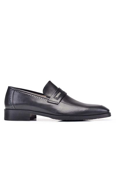 Nevzat Onay Genuine Leather Black Classic Men's Casual Shoes