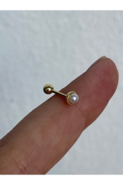 ds denizden silver Inci Gümüş Piercing - 1 Adet