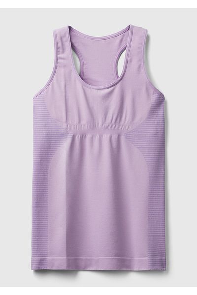 United Colors of Benetton Lilac Women's Sports Top - Logo Embroidered, Strap Detail and Support