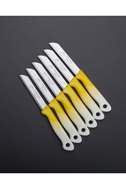 Solingen Sarı Tırtıklı Hit Desen Meyve Ve Sebze Bıçağı