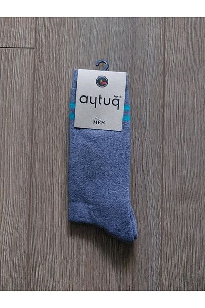 Aytuğ Мъжки чорапи Towel Group, 4 чифта, от пениран памук (черно-синьо-сиво-тъмносиньо) - 22475
