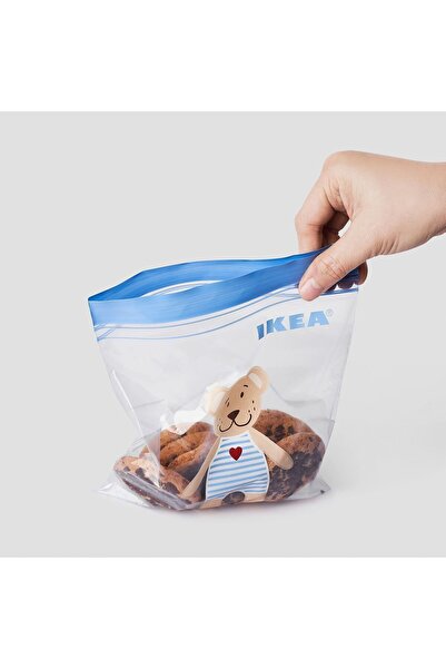 IKEA 2 Kutu Istad Kilitli Buzdolabı Poşeti Mavi Ayılı 1 Lt 50 Adet(25 X 2 KUTU)