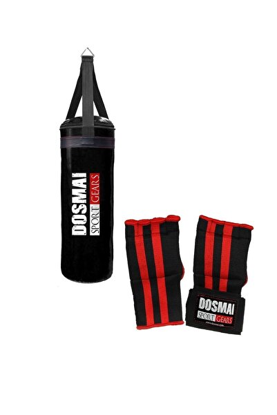 DO-SMAI Kum Torbası 60*20 Cm Bandajlı Eldiven Ikili Çocuk Boks Seti Çbs992