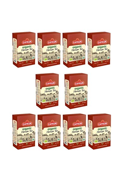 Çaykur 10 قطع من الشاي الأسود العضوي للممرضات 400 جرام - علبة كرتون