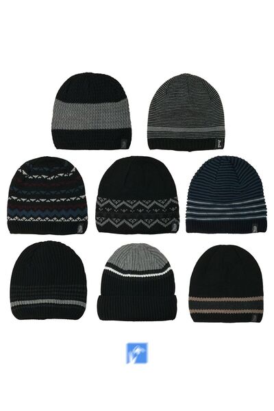 Kardelen Butik Denizli Зручна і тепла шапка з відрізом - з візерунком, без складок (для жінок і чоловіків)