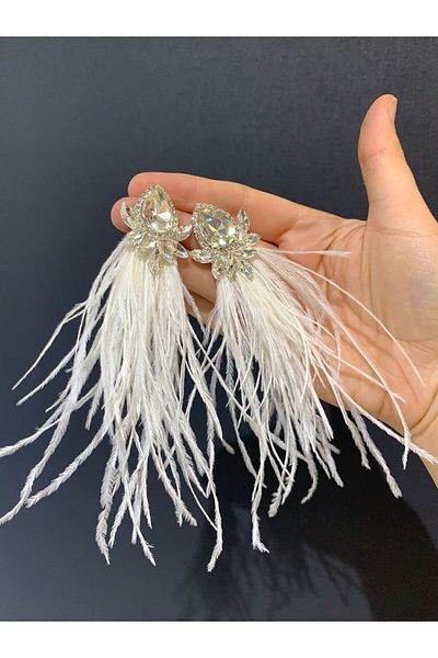 BEYOĞLU NİŞANTAŞI Rhinestone Feather Evening Dress Wedding Engagement Henna Wedding Cube