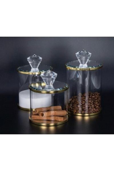 AROW Muba Consept 3 - Gold Jar Snack Container with Storage