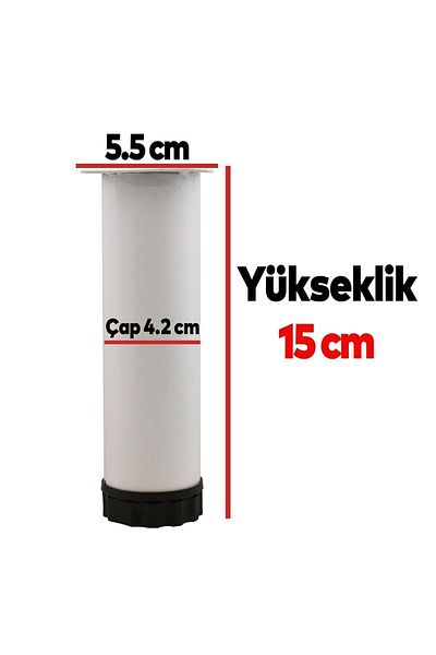 Badem10 15 Cm White Maple Mobilier Metal Reglabil Canapea - Fotoliu Baza Riser Suport Picior