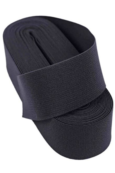 Kent Pazarı 1,5 Cm 10 M Siyah Dar Dokuma Bel Paça Don Lastiği Yassı Geniş Lastik Lateks Ürün 1 Adet