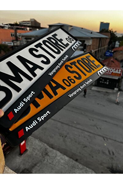 BMASTORE06 AUDİ SPORT Uyumlu  Enjeksiyon Baskılı Krom Takmatik Plakalık(1 Takım,2 Adet)