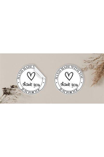 anka design 48 Pieces of Art Sticker - Packaging and Shipping Label (4X4Cm) - Hand Made with You