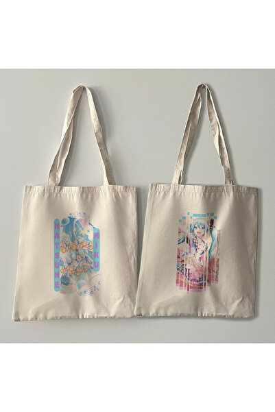 Kupabaskıcısı Project Sekai Hatsune Miku Omuz Çantası - Project Sekai Bez Çanta