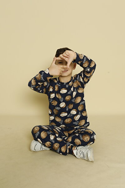 Ponki Set de pijamale din piele intoarsa pentru baieti