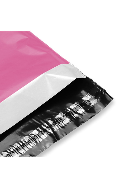 AMBALAJ PAZARI Cepsiz Fuşya Kargo Poşeti 30x37+5 Cm - 100 Adet