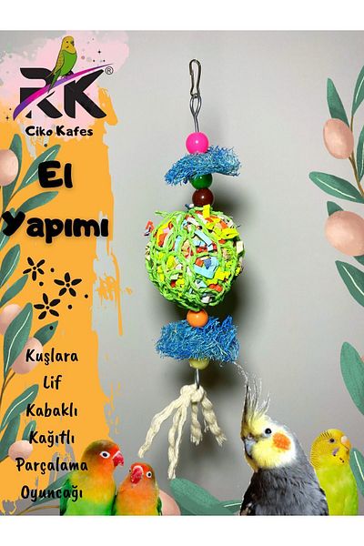 Ciko Kafes Colorful Braided Birds - Paper Shred Horse Toy