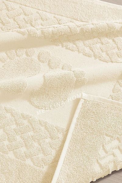 Meslina Home 50x70cm Extra Soft Πετσέτα Ποδιών - Μονή, Σφουγγαρίστρα και Κρέμα