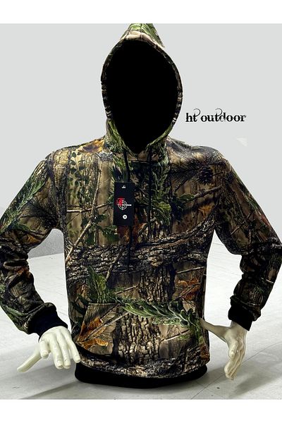 HT Outdoor Tree Patterned Winter Fleece Sweatshirt
