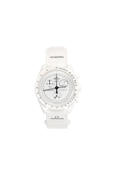 Swatch x Omega Bioceramic Moonswatch Mission To Moonphase Snoopy White