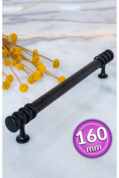 SHAYMA SİYAH METAL BORU KULP 160MM (16 CM) MOBİLYA KULPU,DOLAP KULPU,MUTFAK D...