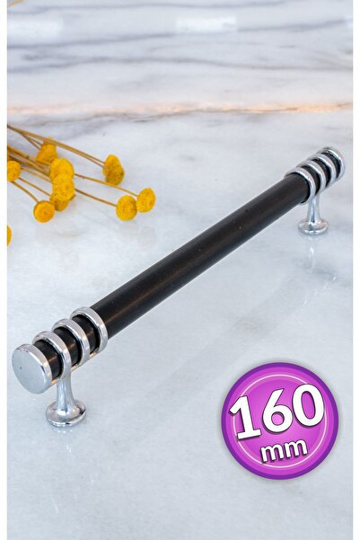 SHAYMA SİYAH KROM METAL KULP 160MM (16 CM) MOBİLYA KULPU,DOLAP KULPU,MUTFAK D...