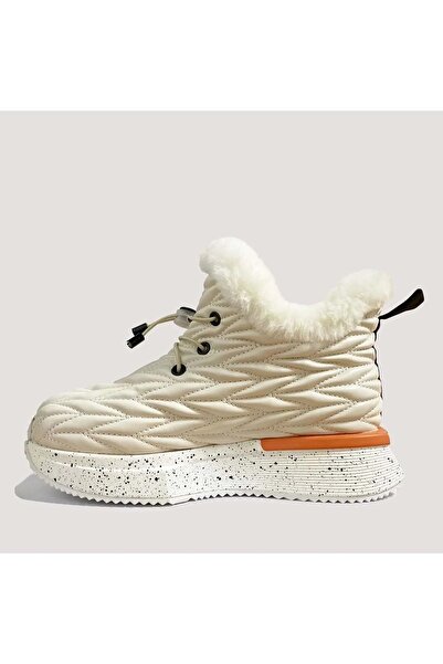 Guja Orijinal Özel Tasarımlı İçi Kürklü Bej Kışlık bot