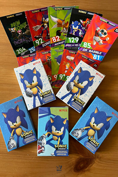 wildpanda بطاقات ألعاب Sonic Prime New Character - 5 صناديق، 50 قطعة