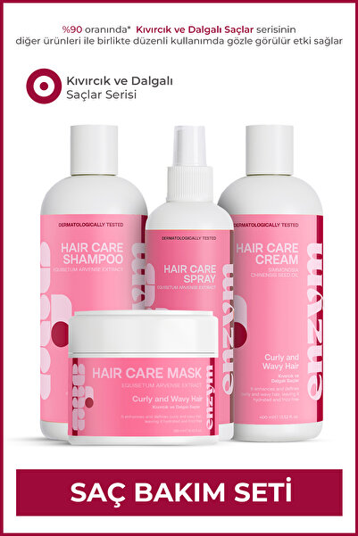 ENZYM COSMETICS Kıvırcık Ve Dalgalı Saçlar İçin Saç Bakım Seti (Bukle Belirgi...