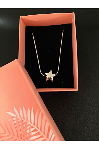 HerşeyVarBurda قلادة فولاذية بالون ستار سوداء لا تتلاشى