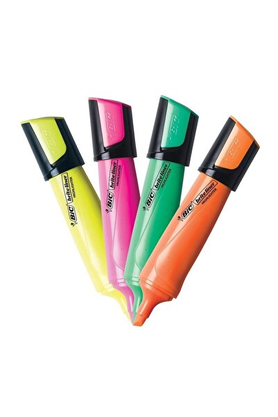 Bic Flat Highlighter Marking Fosforlu Kalem 4 Lü Set