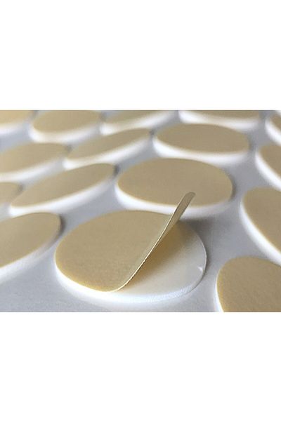Hdg 210pcs Round Cut Foamed Multi Strong Double Sided Tape 30 mm Diameter - WHITE