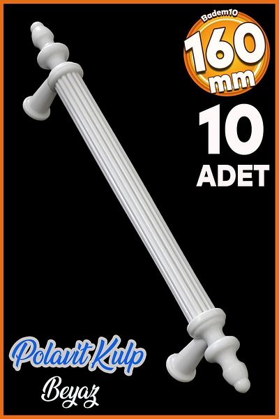 Badem10 (PLASTIC HARD) Polavit 160 Mm Mâner Mobilier Alb Bucătărie Sertar Dulap Mâner Mâner Mânere 10 buc