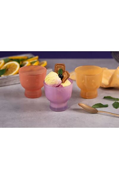 LAV Coral Petit Naif - 3-Piece Pastel Colored Sweet Bowl, 240 Cc