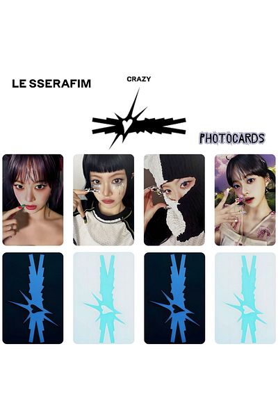 Kpop Dünyasi Le Sserafim Eunchae -''Crazy'' Photo Card Set