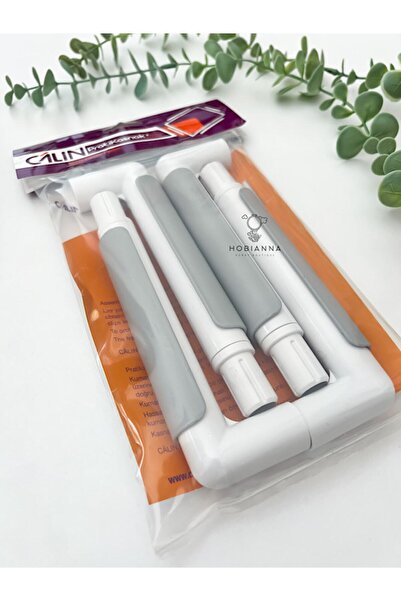 Hobianna Câlın Nakış Kasnağı 20 Cm X 20 Cm - Gri Klips / Pratikasnak Plus Kasnak