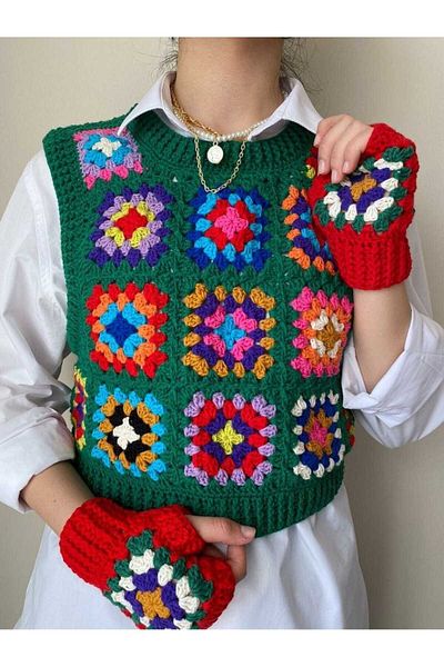 El örgüsü Women's Sweater and Vest - Hand Knitted