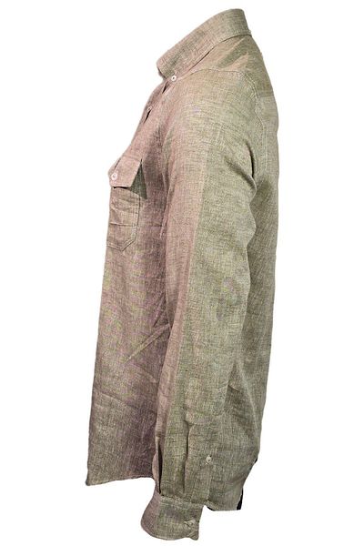 Campione 5708304   Ανδρικό λινό πουκάμισο Khaki