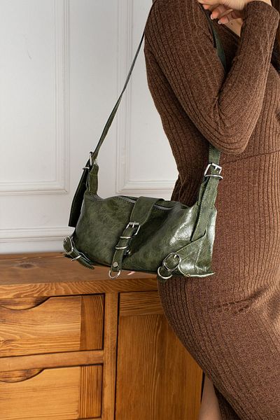 HONEY BAG Geantă de umăr și de umăr pentru femei Ninda Model A Quality Khaki