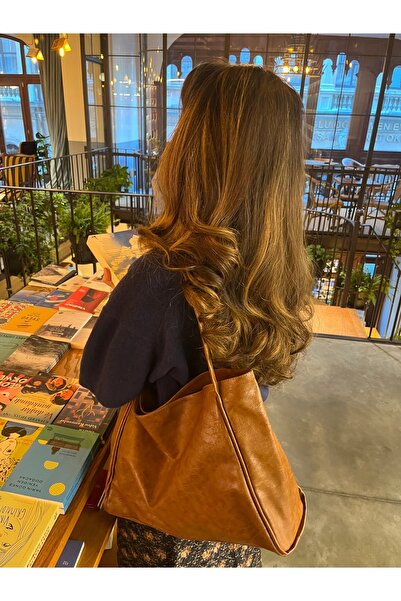 heybelprive Taba Özel Tasarım Omuz Çantası, Salaş Günlük Vintage Çanta