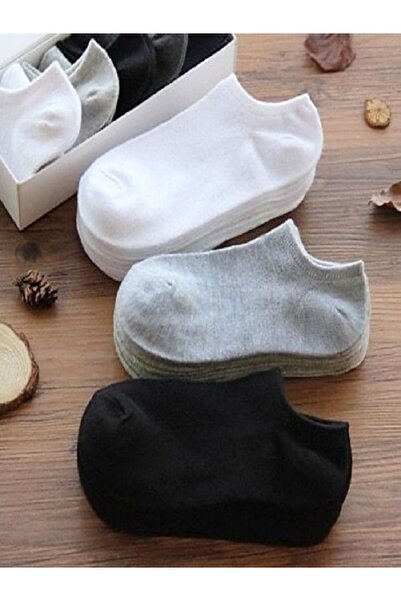 Black Arden Socks Unisex Düz 5'li Patik Çorap