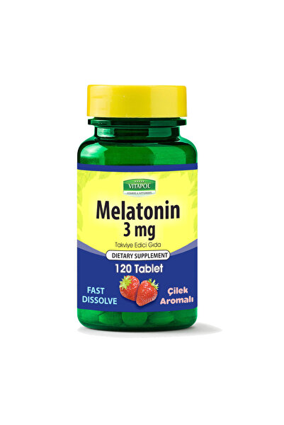Vitapol Melatonin 3 Mg - Fast Dissolve with Strawberry Flavor 120 Tablets