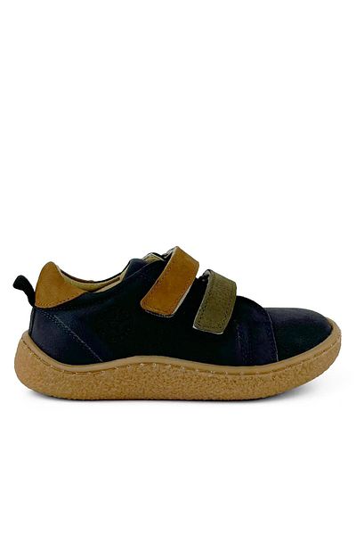 Cici Bebe Ayakkabı حذاء للأولاد غير قابل للانزلاق بلون Nubuck باللون الأزرق الداكن والأخضر