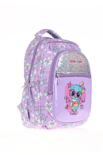 KAUKKO Kids&love Backpack (sequined-patent Owl)