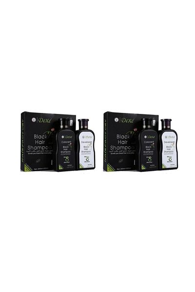 Dexe 200 + 200 Ml Black Hair Dye Shampoo - Set of 2