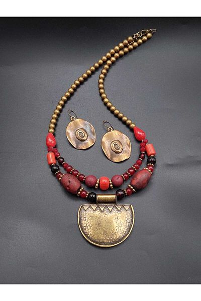 takitokaciniz Vintage Earring Set - Necklace and Stitch Detail