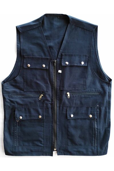 Özer Tekstil Жилетка Summer Acvı Multi Pocket Navy Blue
