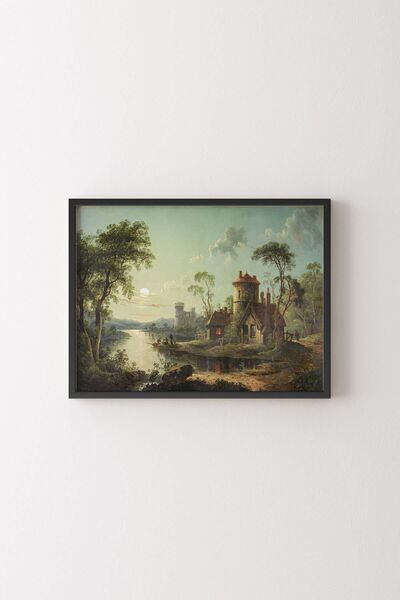 epiqart River Landscape - Black Frame