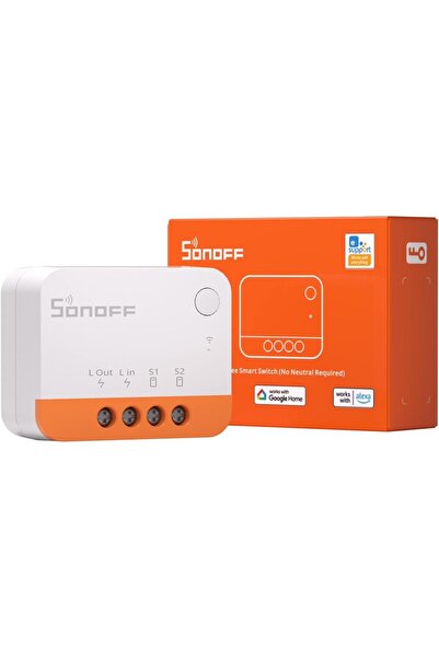 Sonoff Zigbee MiniL2 Akıllı Anahtar, 2 Yollu, Nötr Kablo Gerekmez, Alexa & Google Home