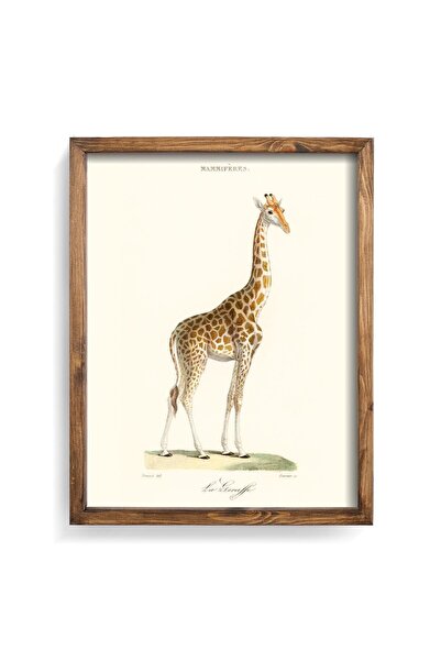 epiqart Giraffe - Wooden Patterned Frame